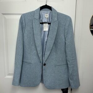 J Crew Blue Hereingbone Blazer